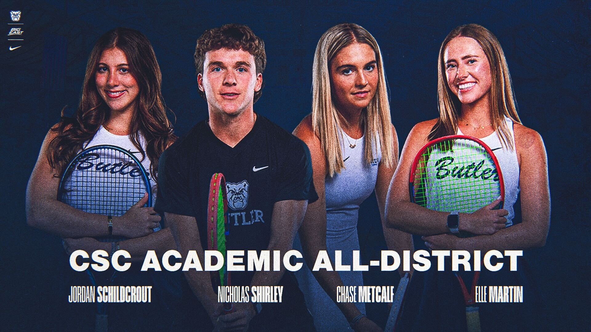 2026 CSC Academic All-District Tennis Graphic