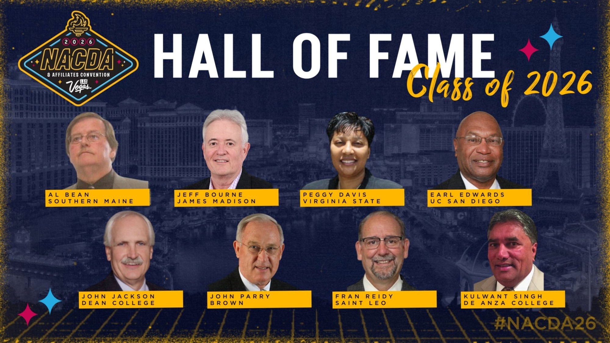2026 NACDA Hall of Fame Class Graphic - John Parry