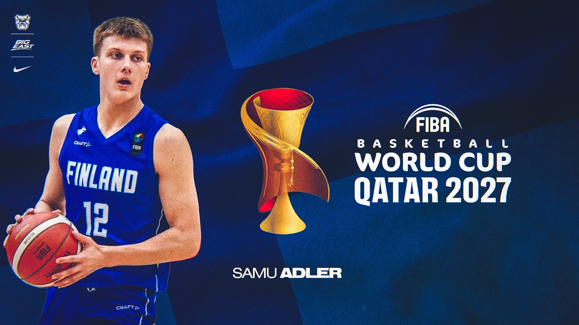 Samu Adler - Finland National Team - FIBA World Cup Graphic 16x9