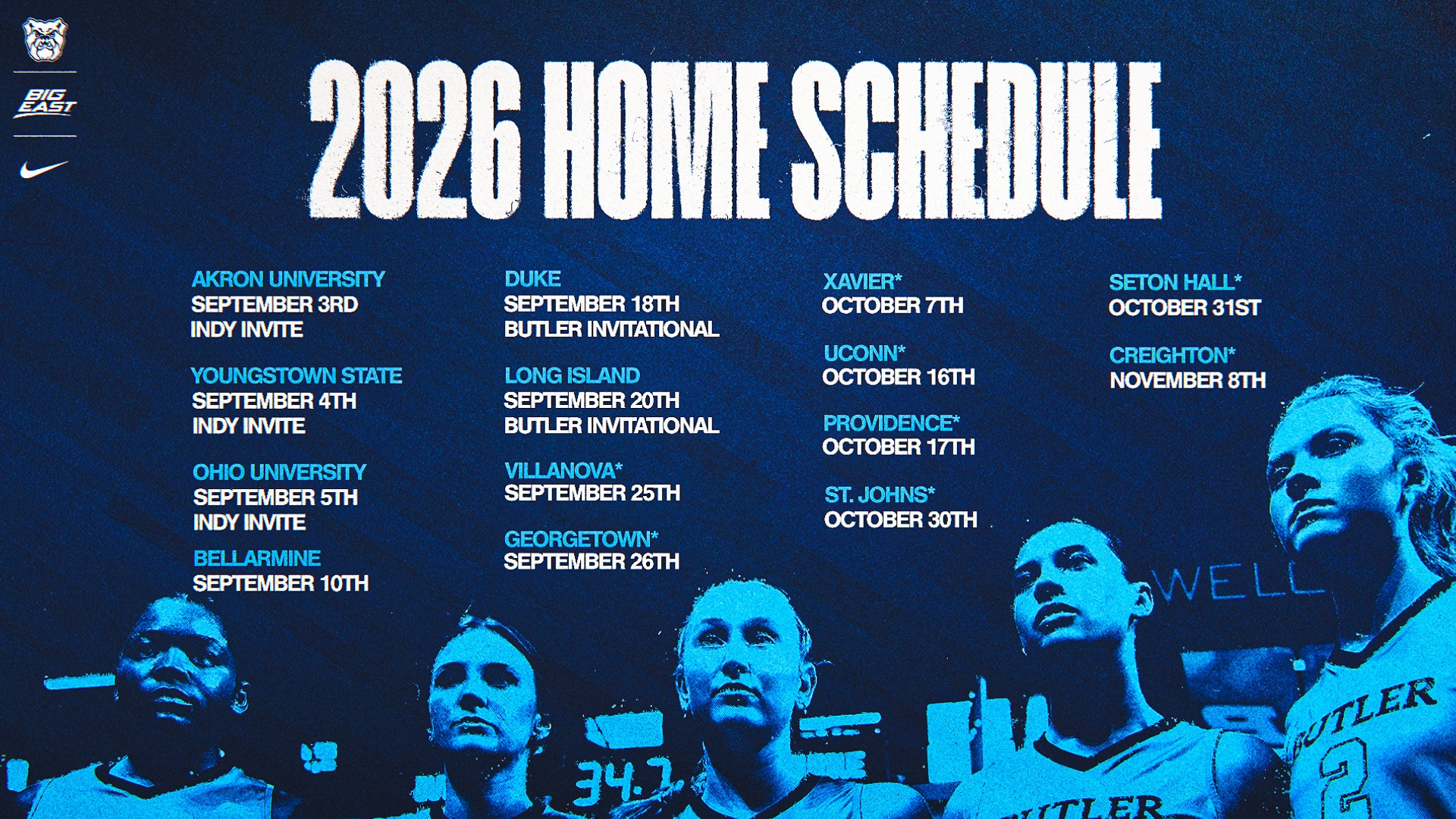 2026 Volleyball Home Schedule