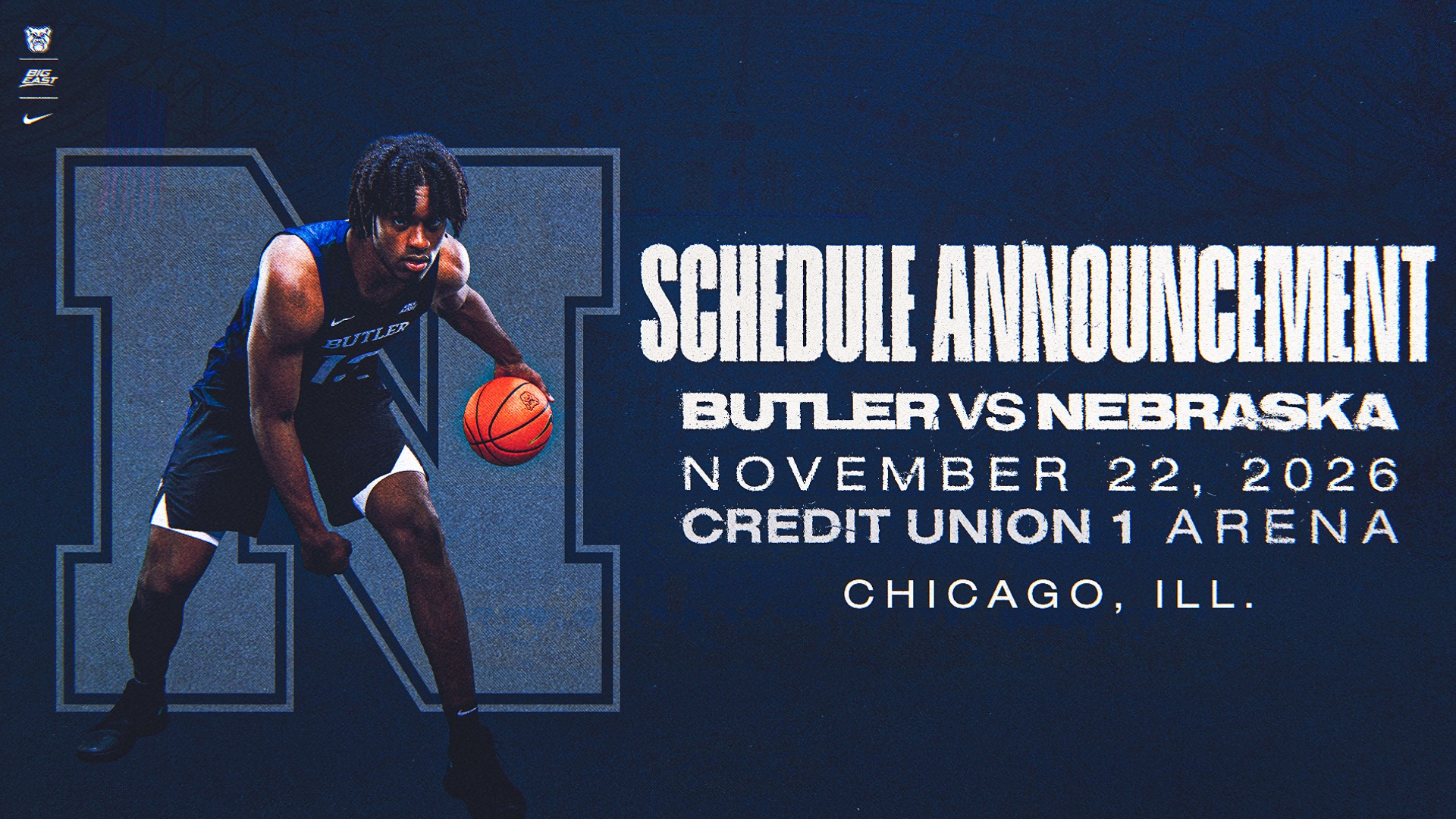 Chicago Game vs Nebraska - Schedule Graphic 16x9