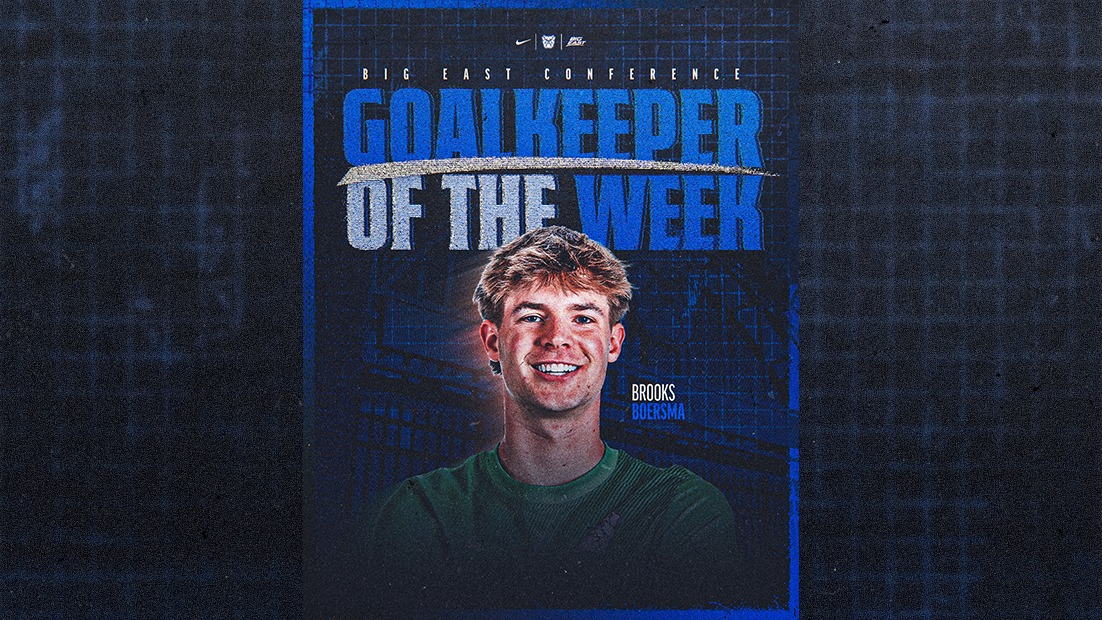 2026 MSOC Brooks Boersma BIG EAST Goalkeeper of the Week