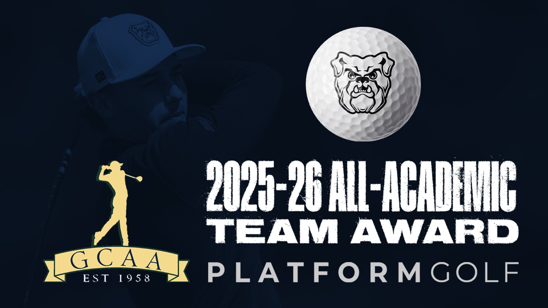 2025-26 GCAA M Golf All-Academic Team Award Graphic 16x9