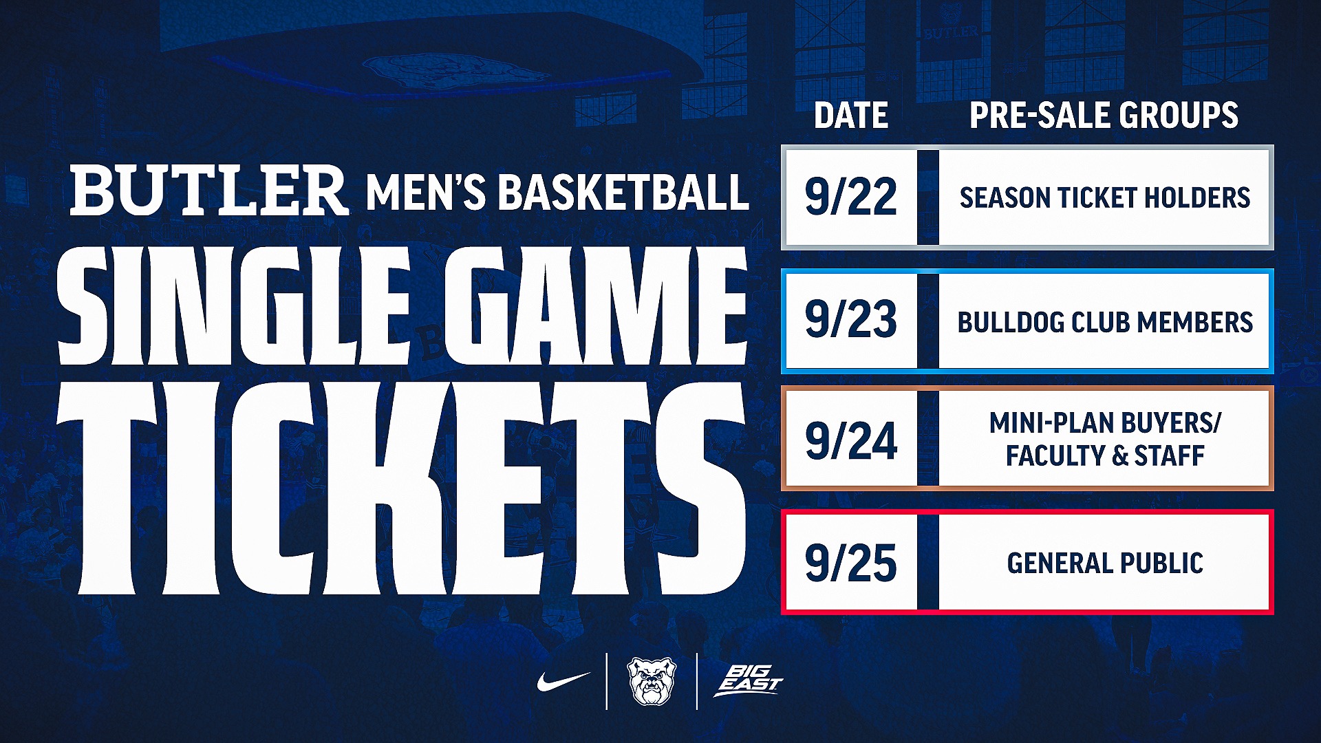 2026-27 MBB Single-Game Tickets with Presale Dates Graphic 16x9