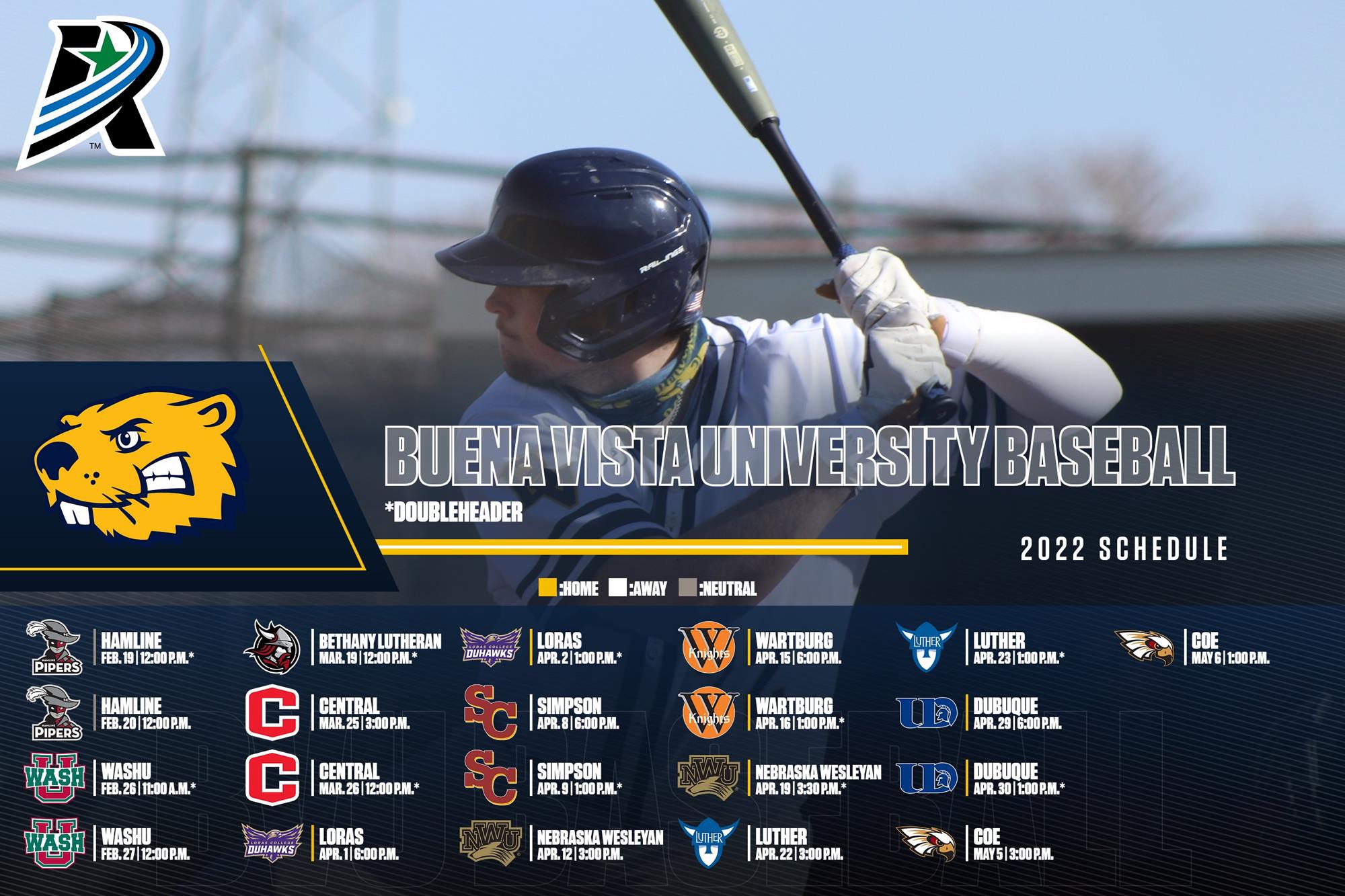 2022-beaver-baseball-schedule-revealed-buena-vista-university