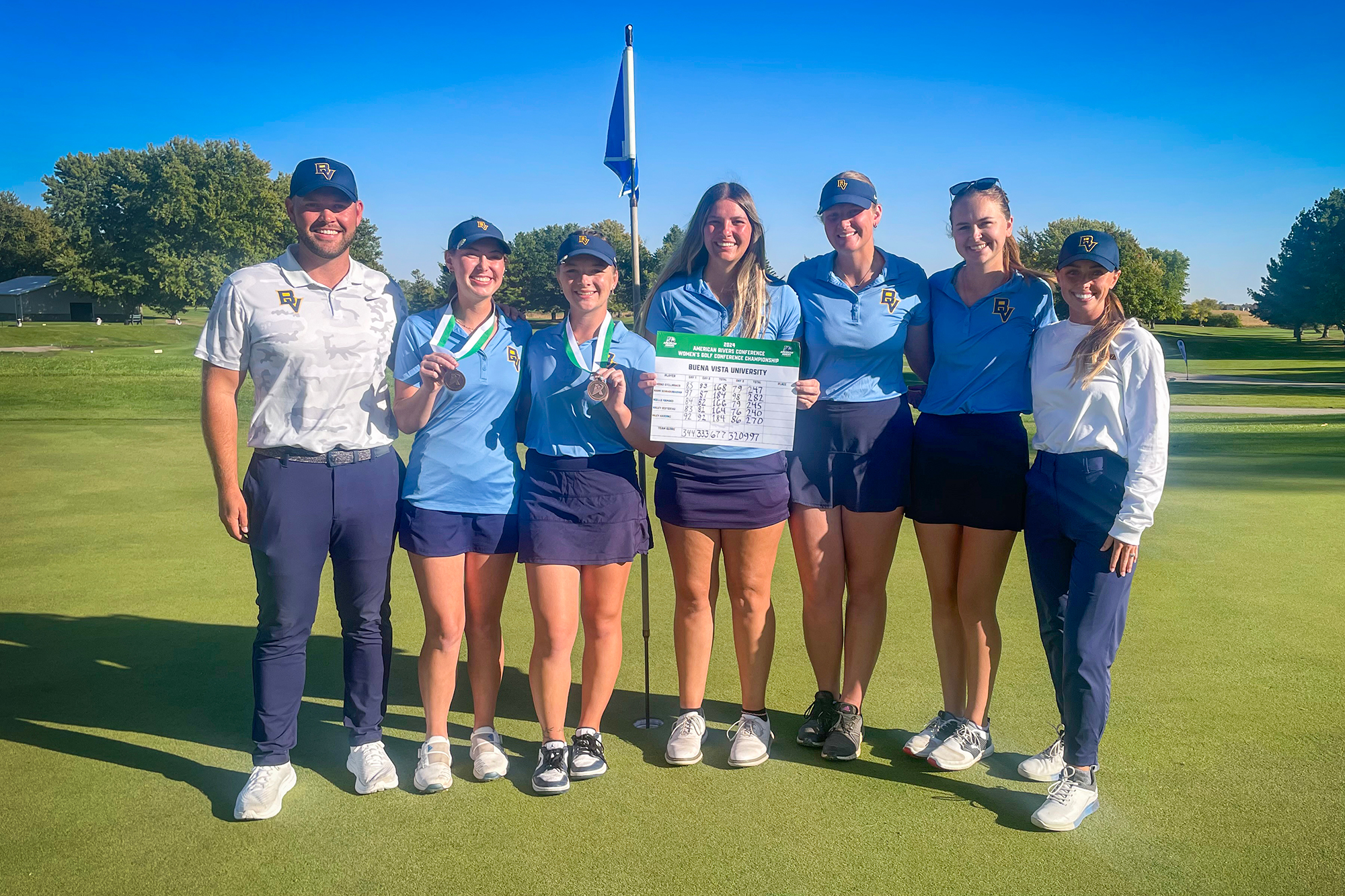 BVU Women's Golf team at American Rivers Conference Tournament