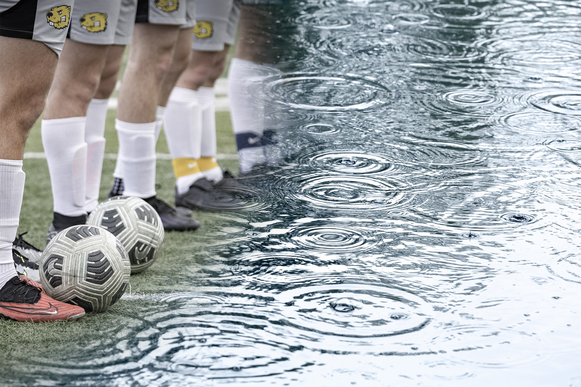 Rainy soccer