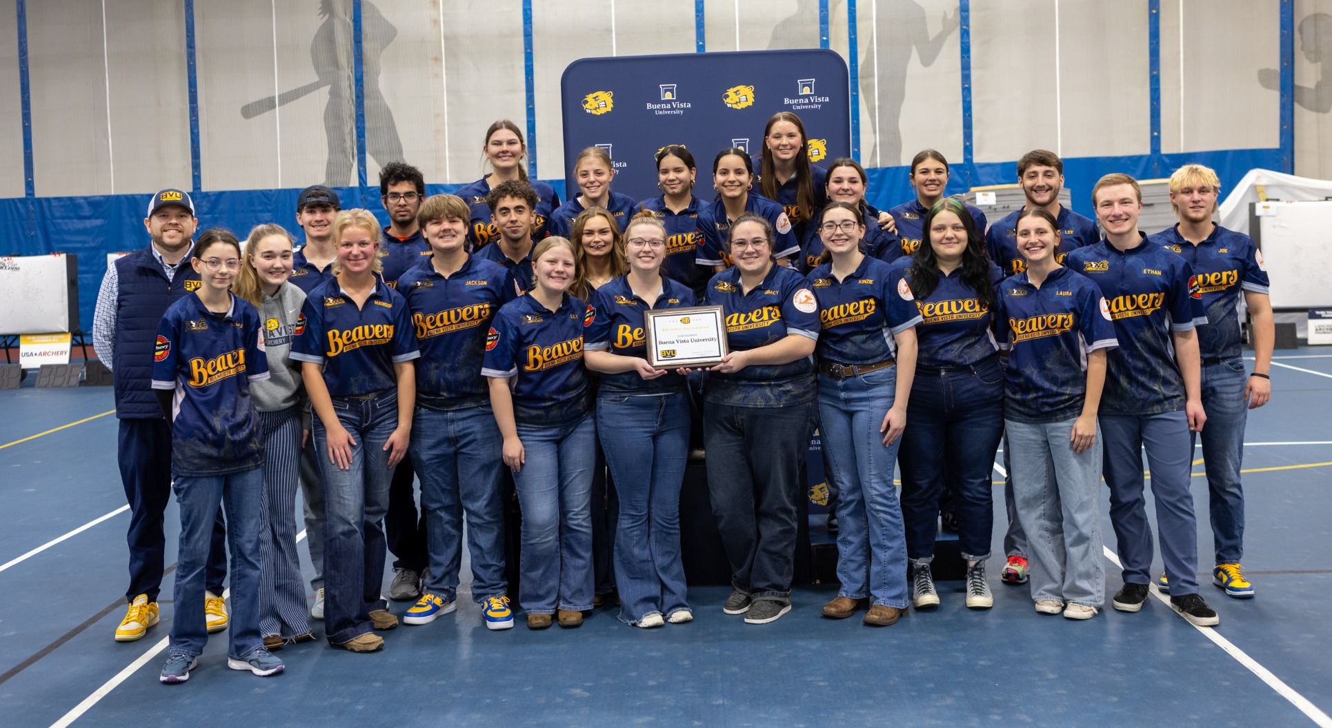 BVU Archery Team after winning home tournament