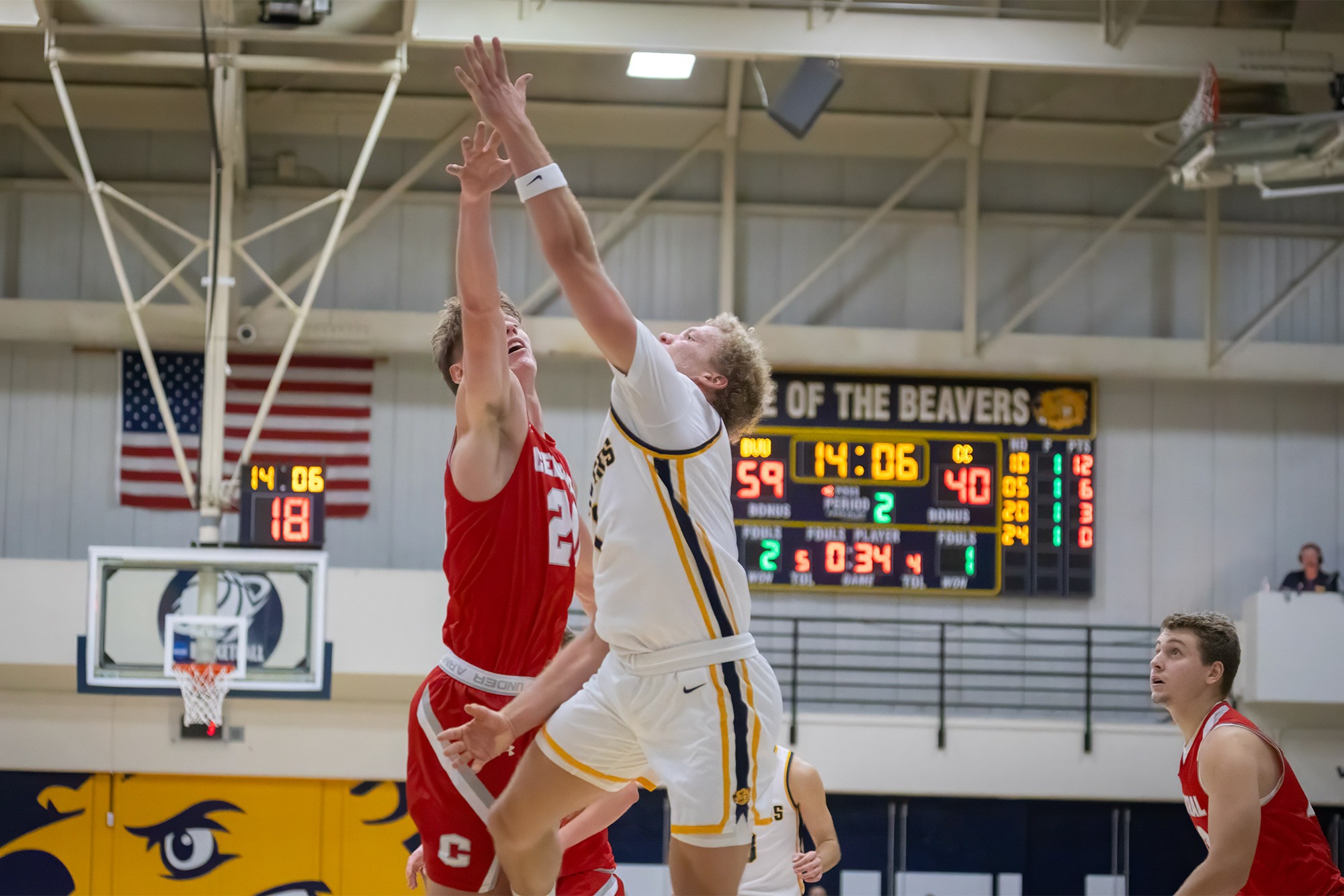 Jayden Brink, BVU men's basketball vs. Central