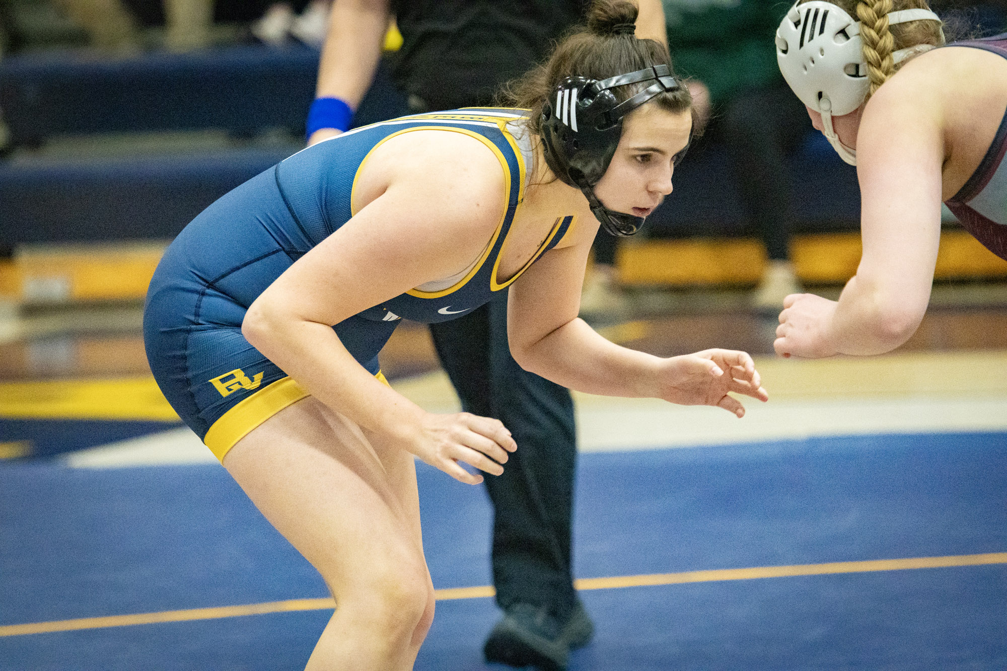 Stephanie Sorsby, women's wrestling vs. Augsburg
