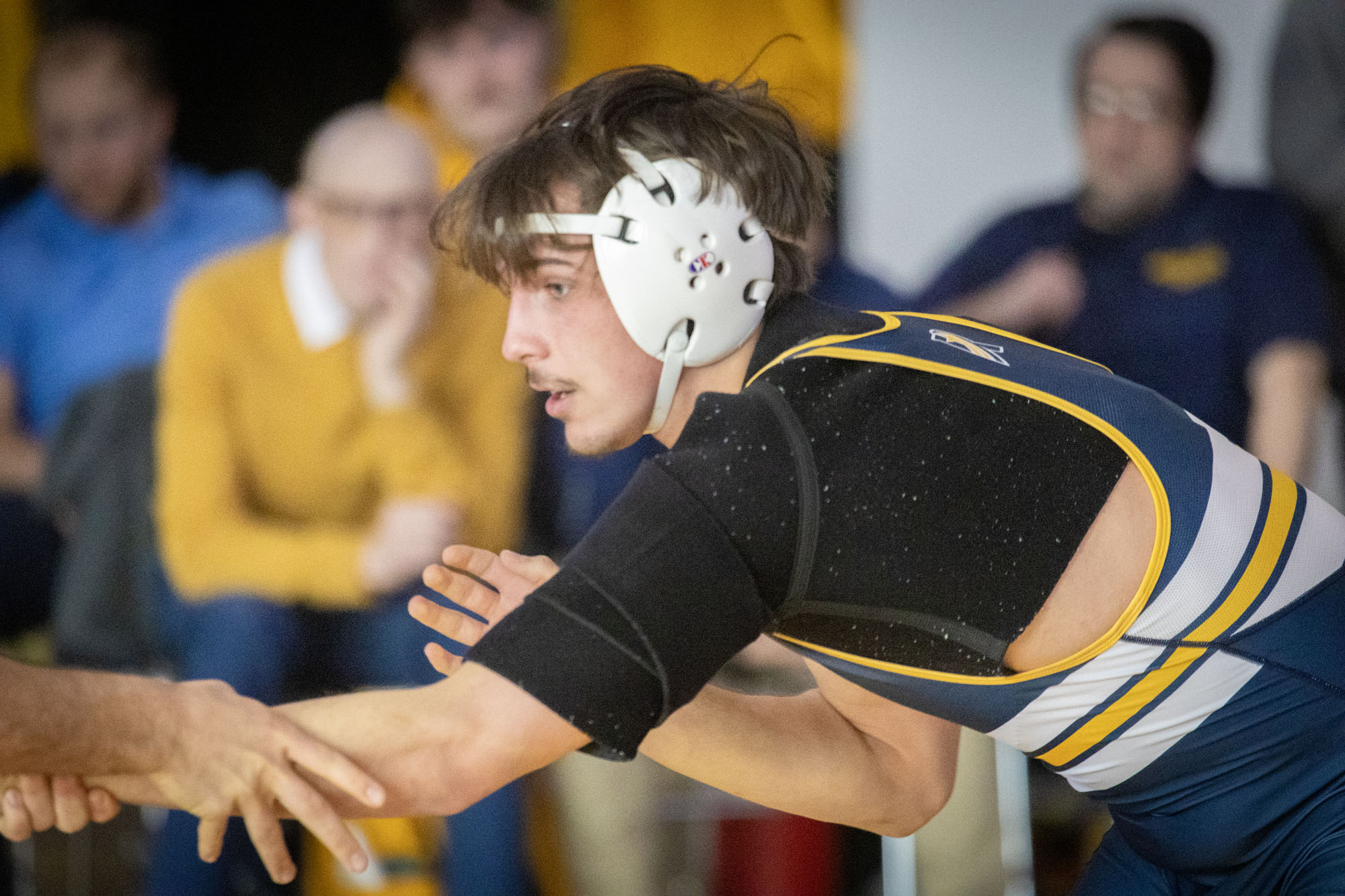 Aiden Kirk, men's wrestling vs. Simpson at the Ballroom Brawl
