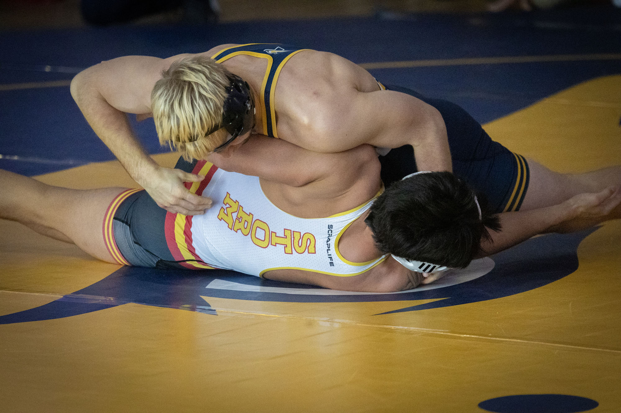 Trevor Kruse, men's wrestling vs. Simpson at the Ballroom Brawl