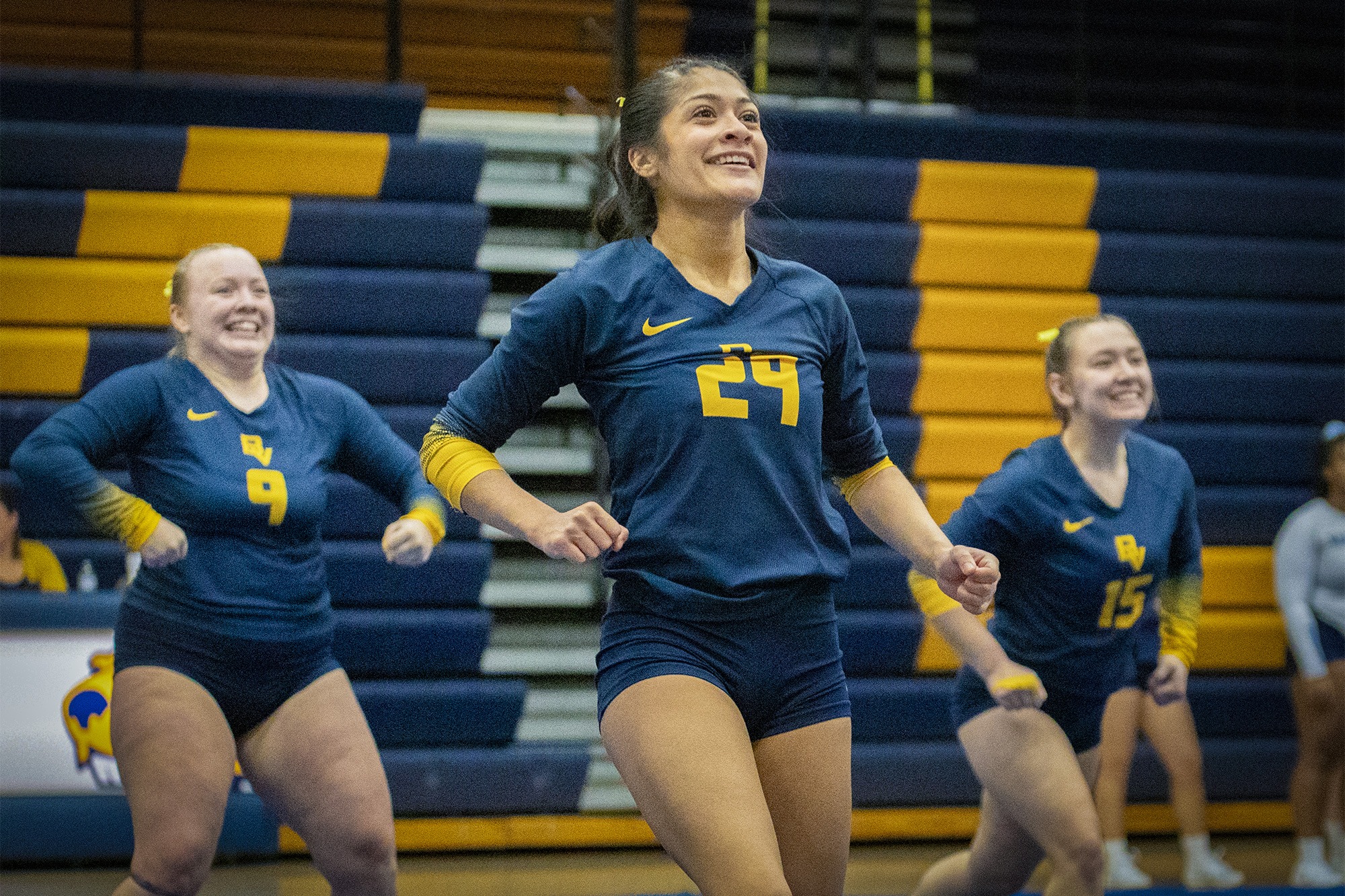 Hazel Keith, Dayana Bueso, and Hannah Barker at STUNT home competition
