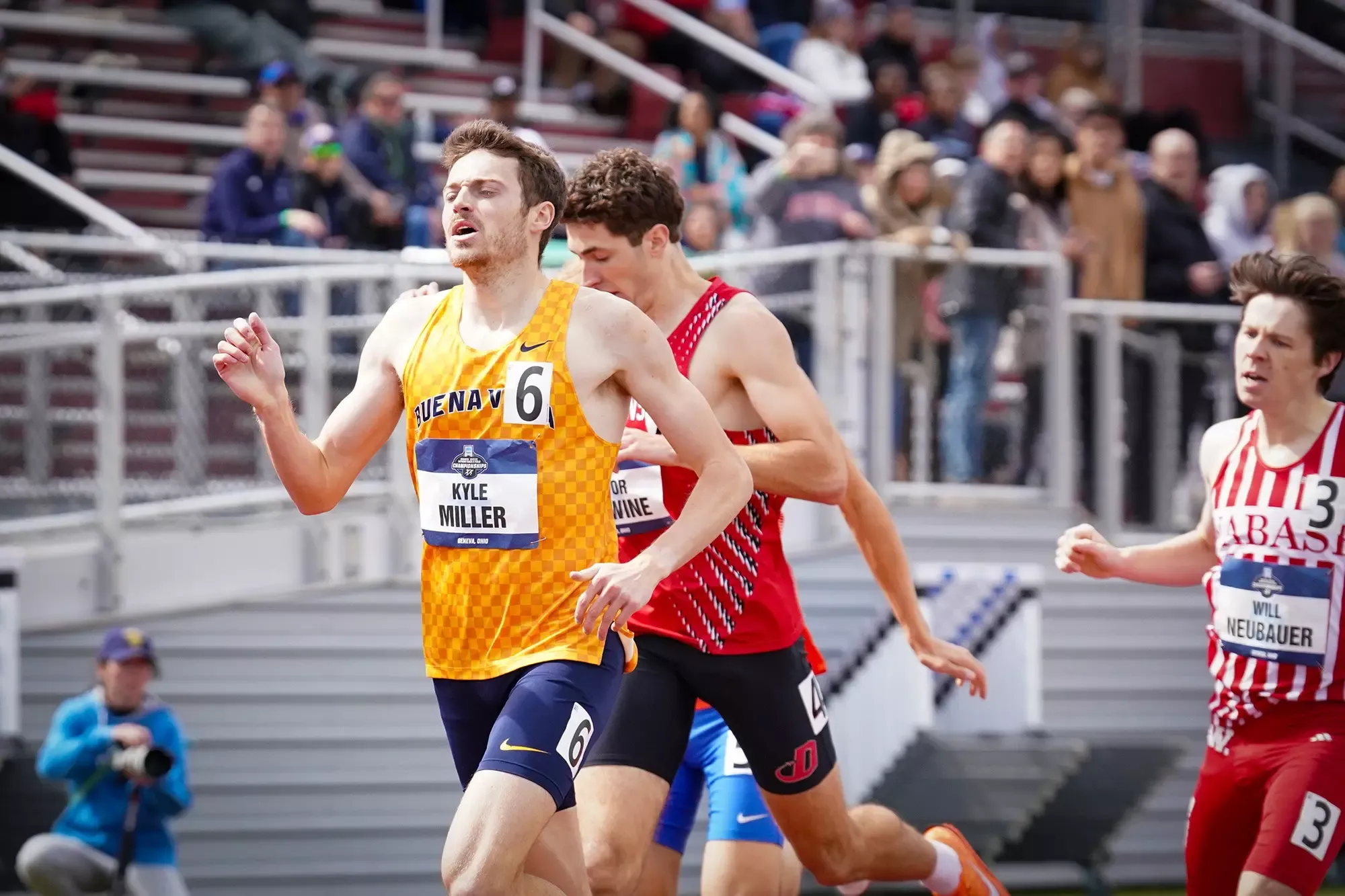 Kyle Miller in 800m prelims, 2025 NCAA Division III Outdoor Track and Field Championships