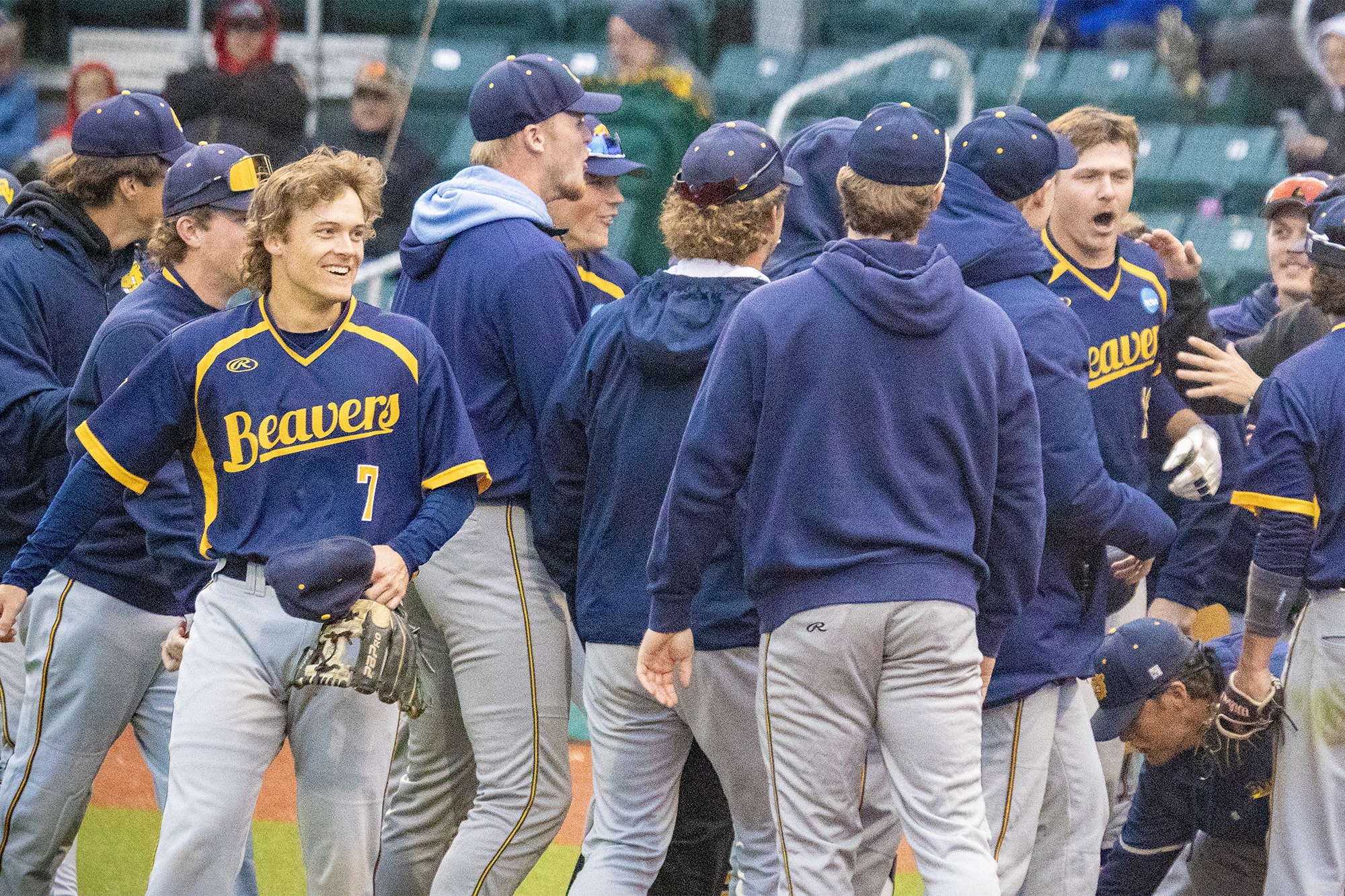 Baseball celebration, NCAA regionals