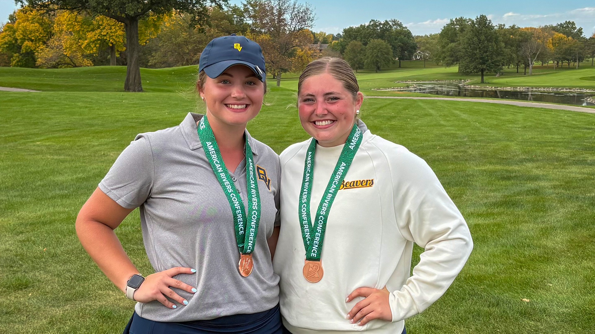 Hannah Swanson and Payton Hartman, A-R-C women's golf championships