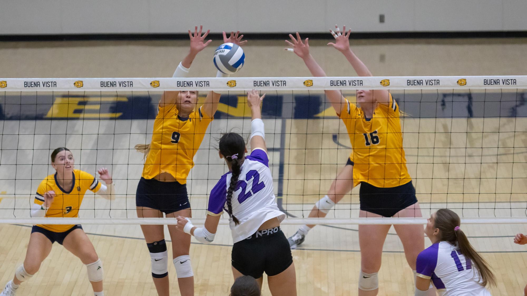 Ashlyne Haverman and Sydney Meints, BVU volleyball vs. Loras