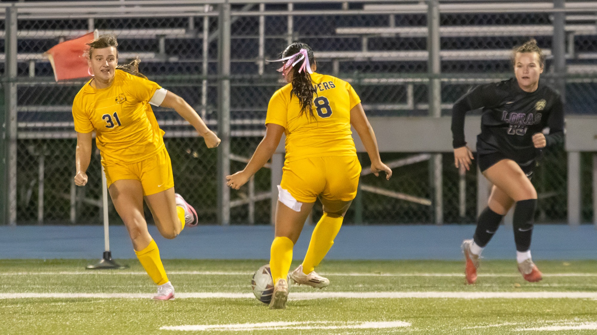 Megan Rowedder and Alohilani Kalaola-Maruquin, BVU women's soccer vs. Loras College