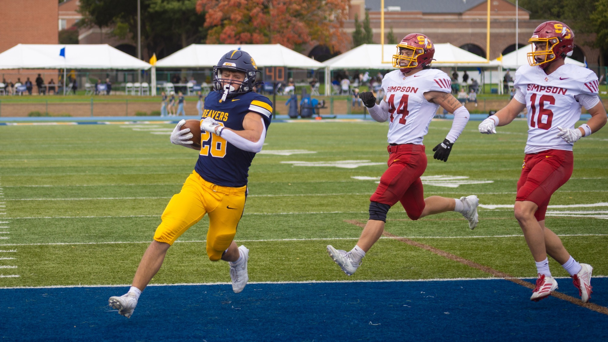 Trayton Cink touchdown, BVU football vs. Simpson