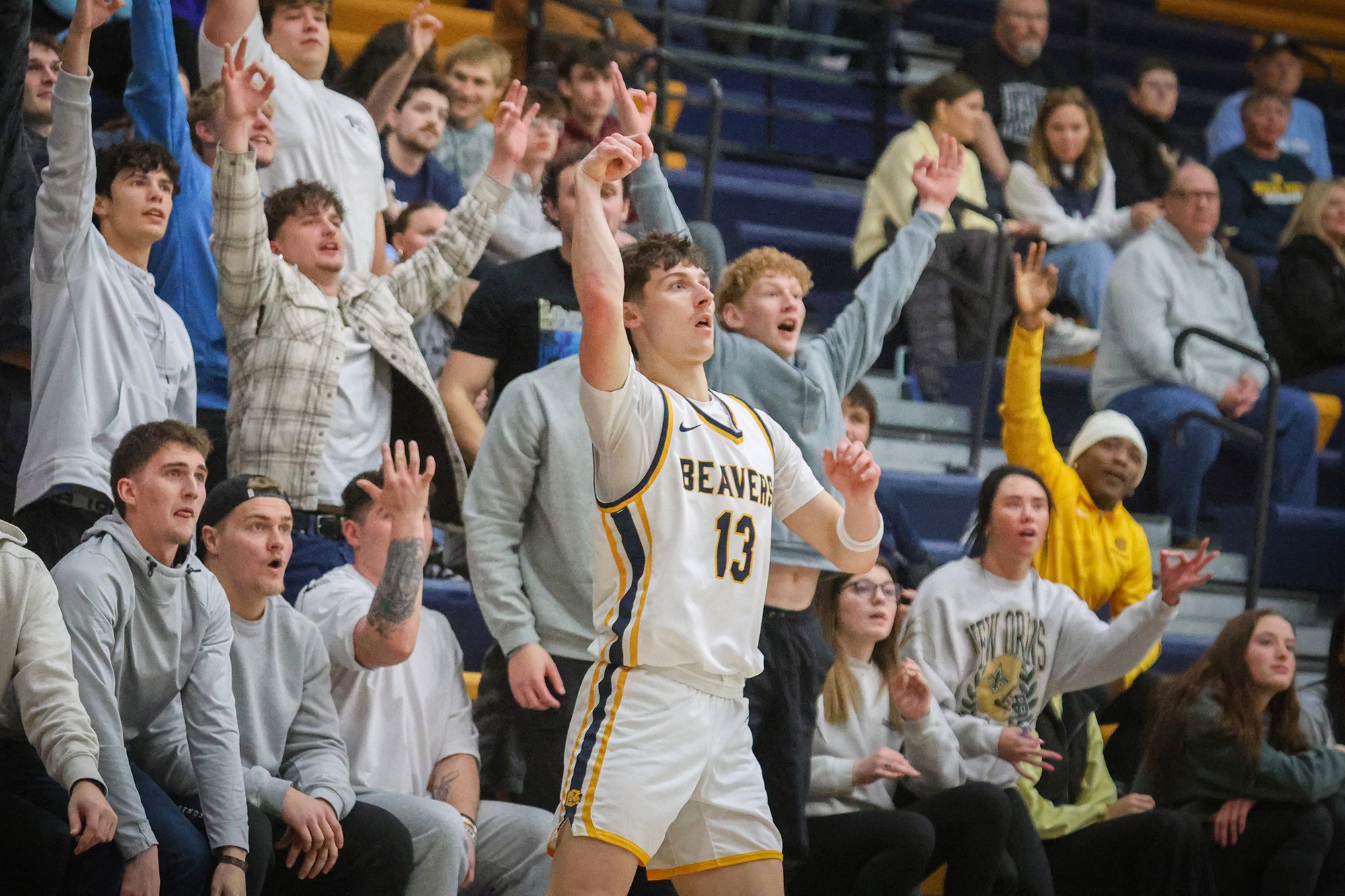 Carter Sievers, BVU men's basketball vs. Wartburg