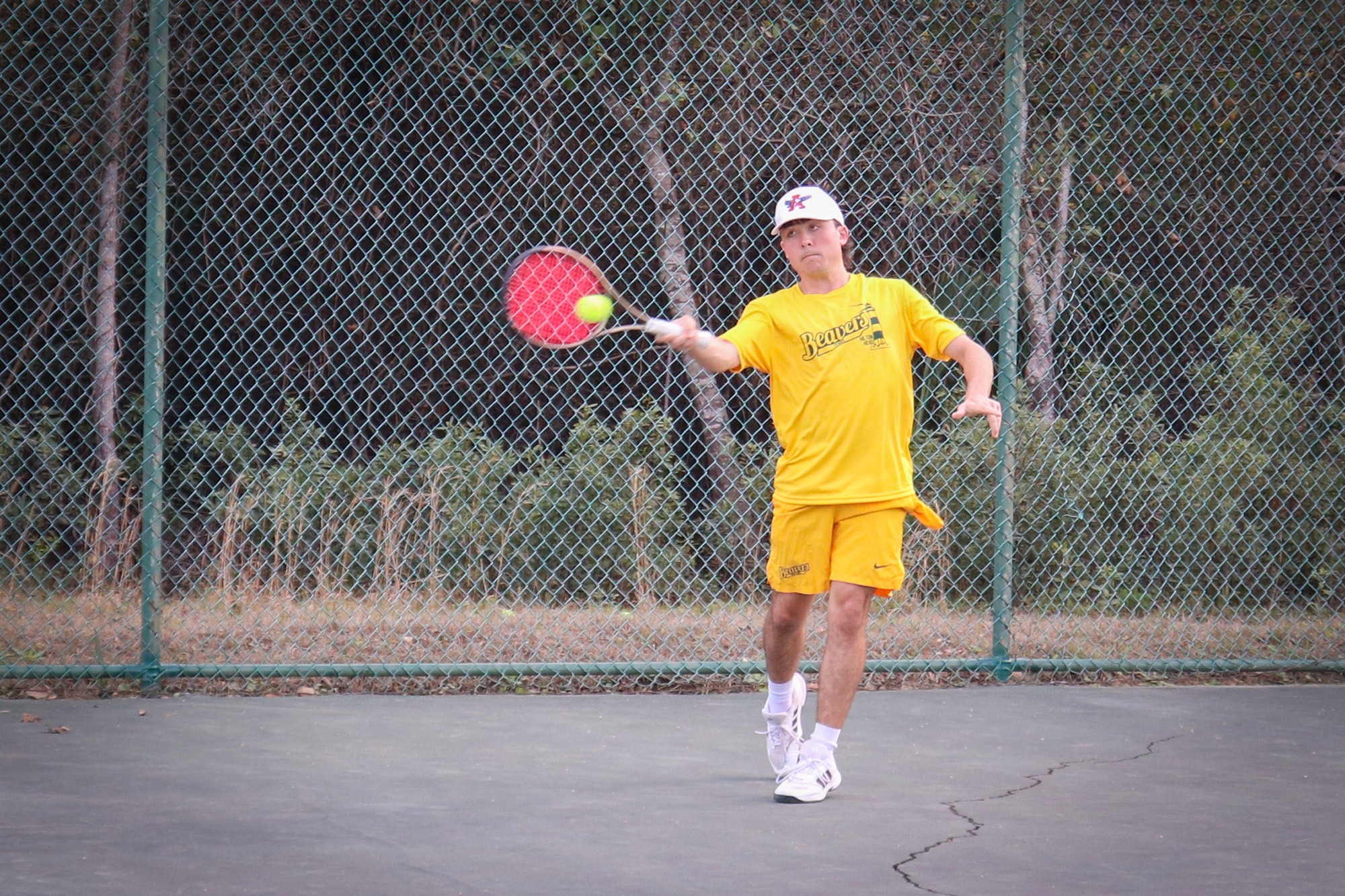 Jeb Bathrick, BVU men's tennis vs. Lancaster