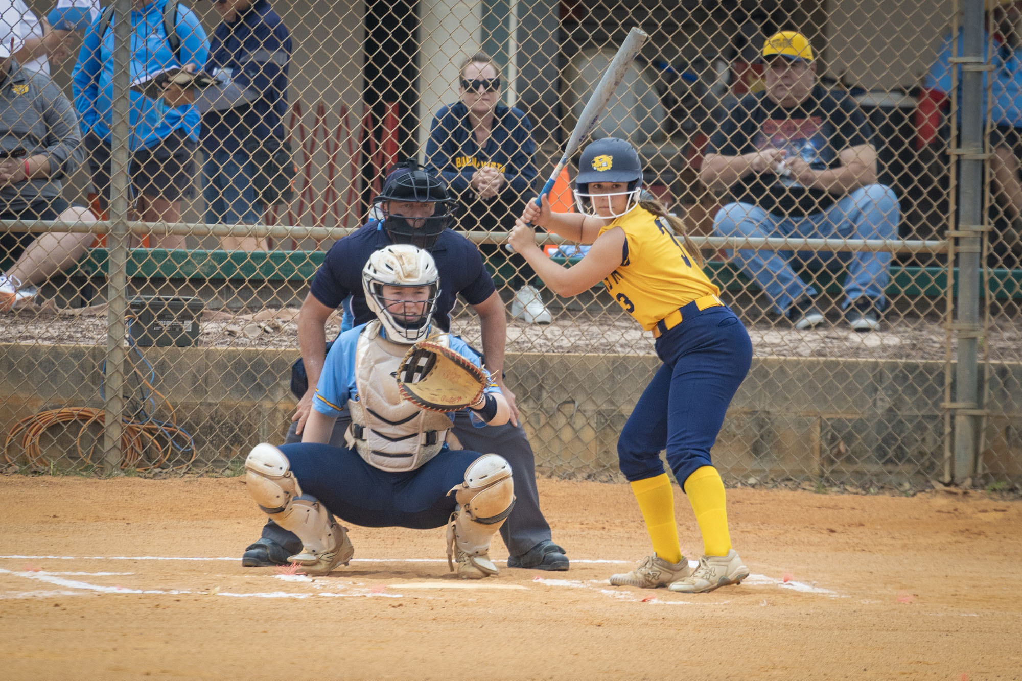 Zoey Thayer at bat, BVU softball vs. Beloit