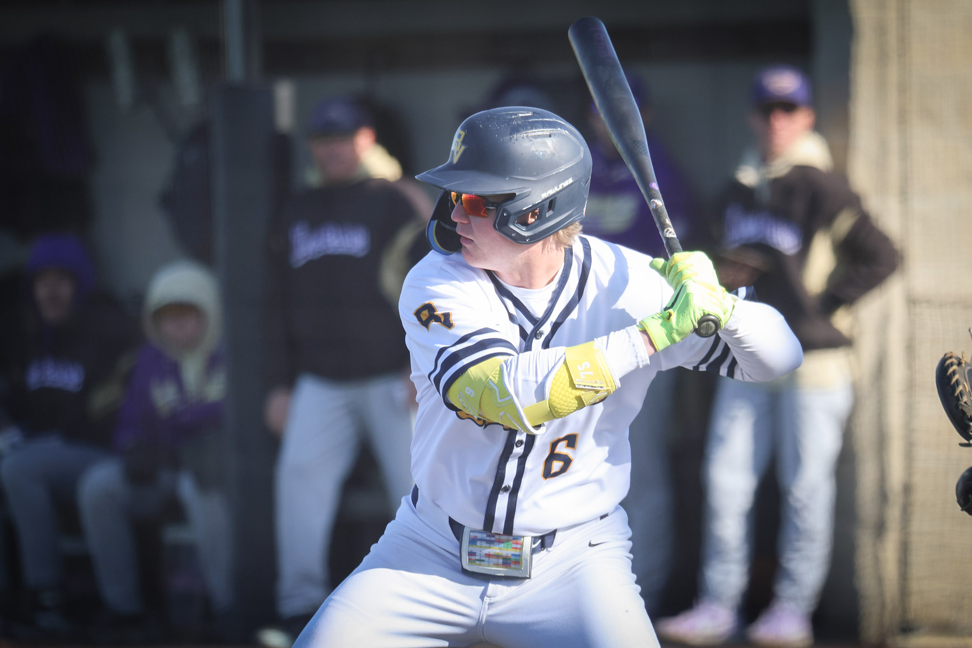 Dylan Johnson at bat, BVU baseball vs. Loras