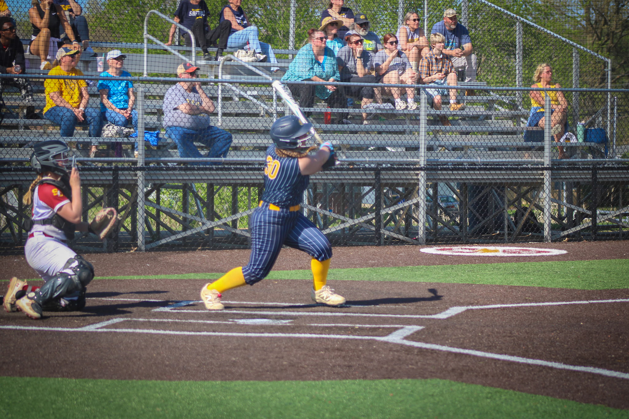 Brielle Ward home run, BVU softball at Simpson College