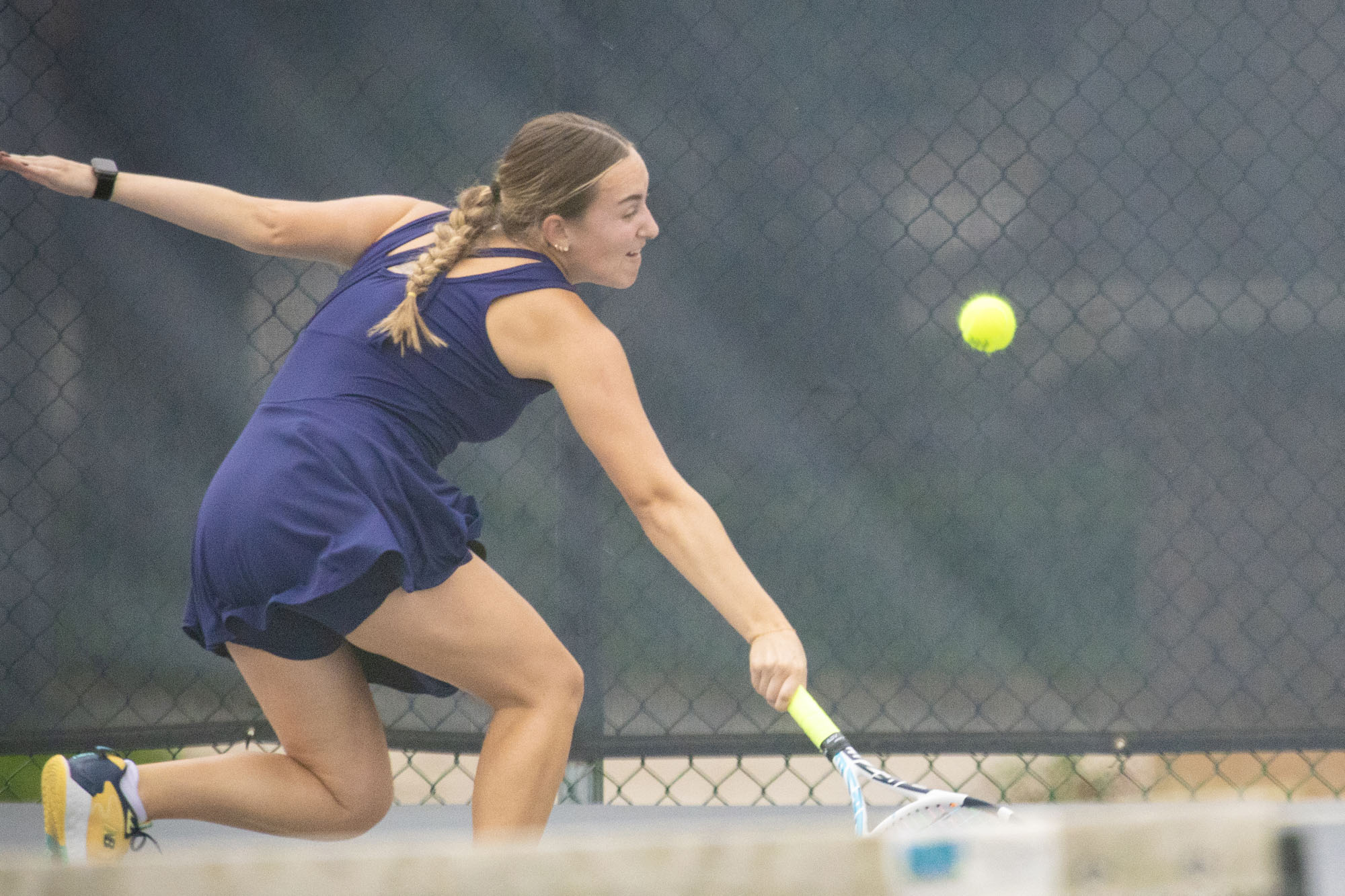 Macy Weller, BVU women's tennis vs. Simpson