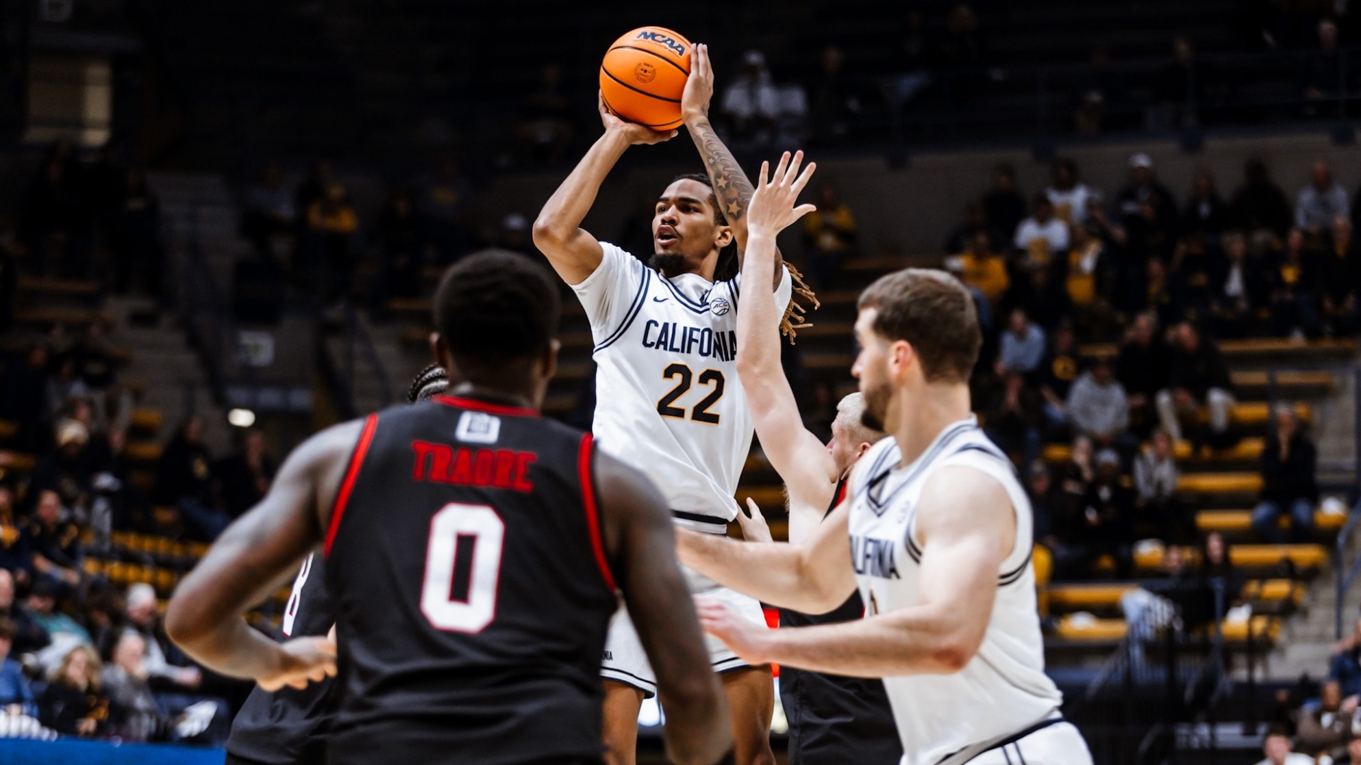 Chris Bell rises up for a jumper vs. Pacific at Haas Pavilion
