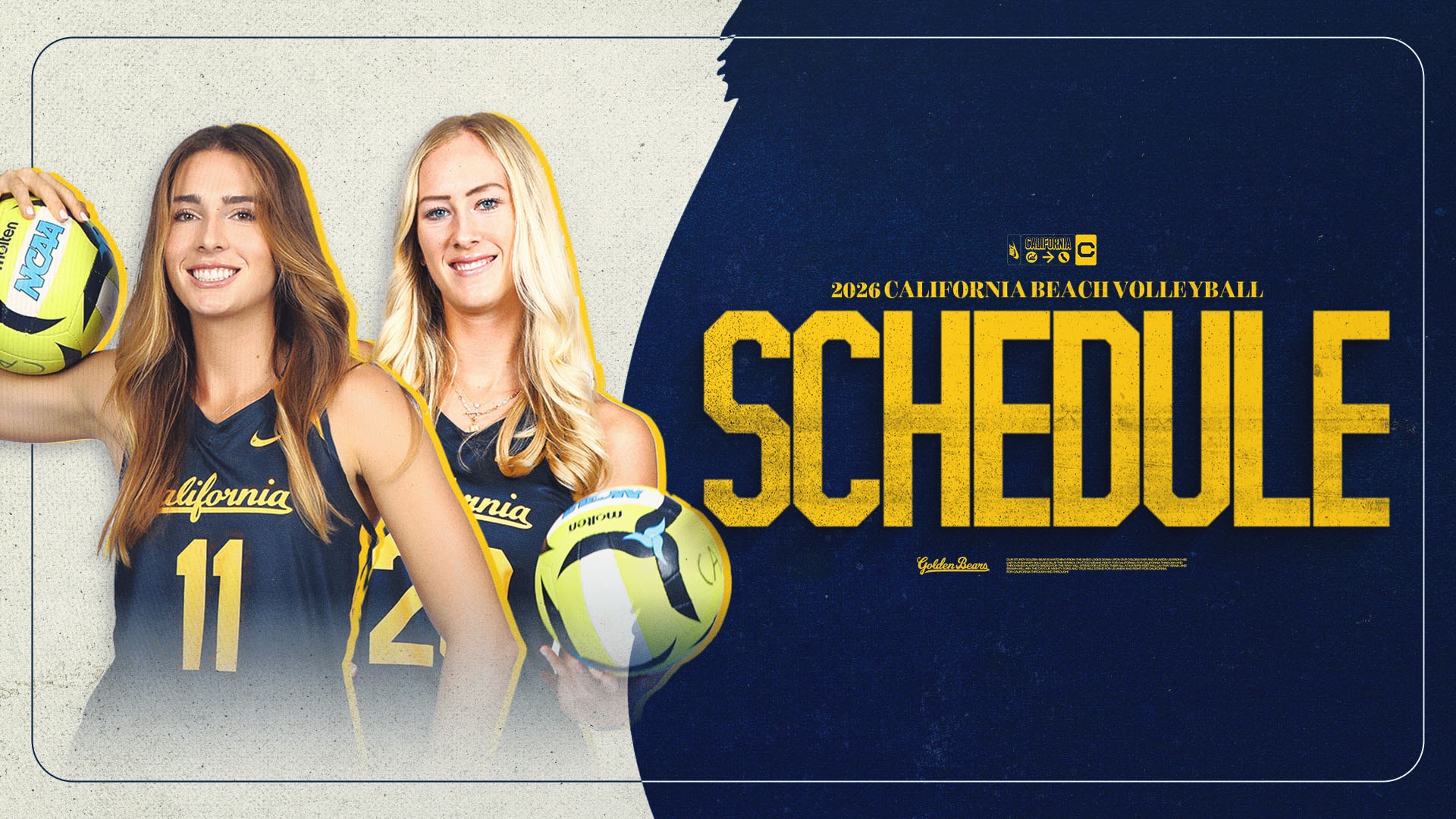 Cal Beach Volleyball Schedule Graphic - 2026