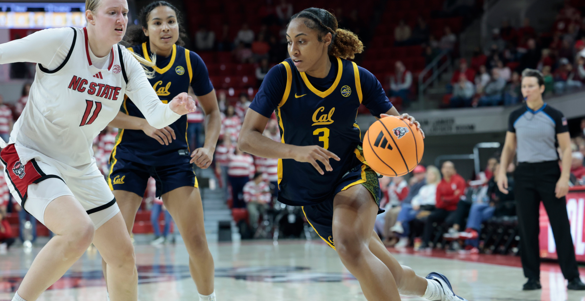 Cal WBB: Taylor Barnes driving against NC State