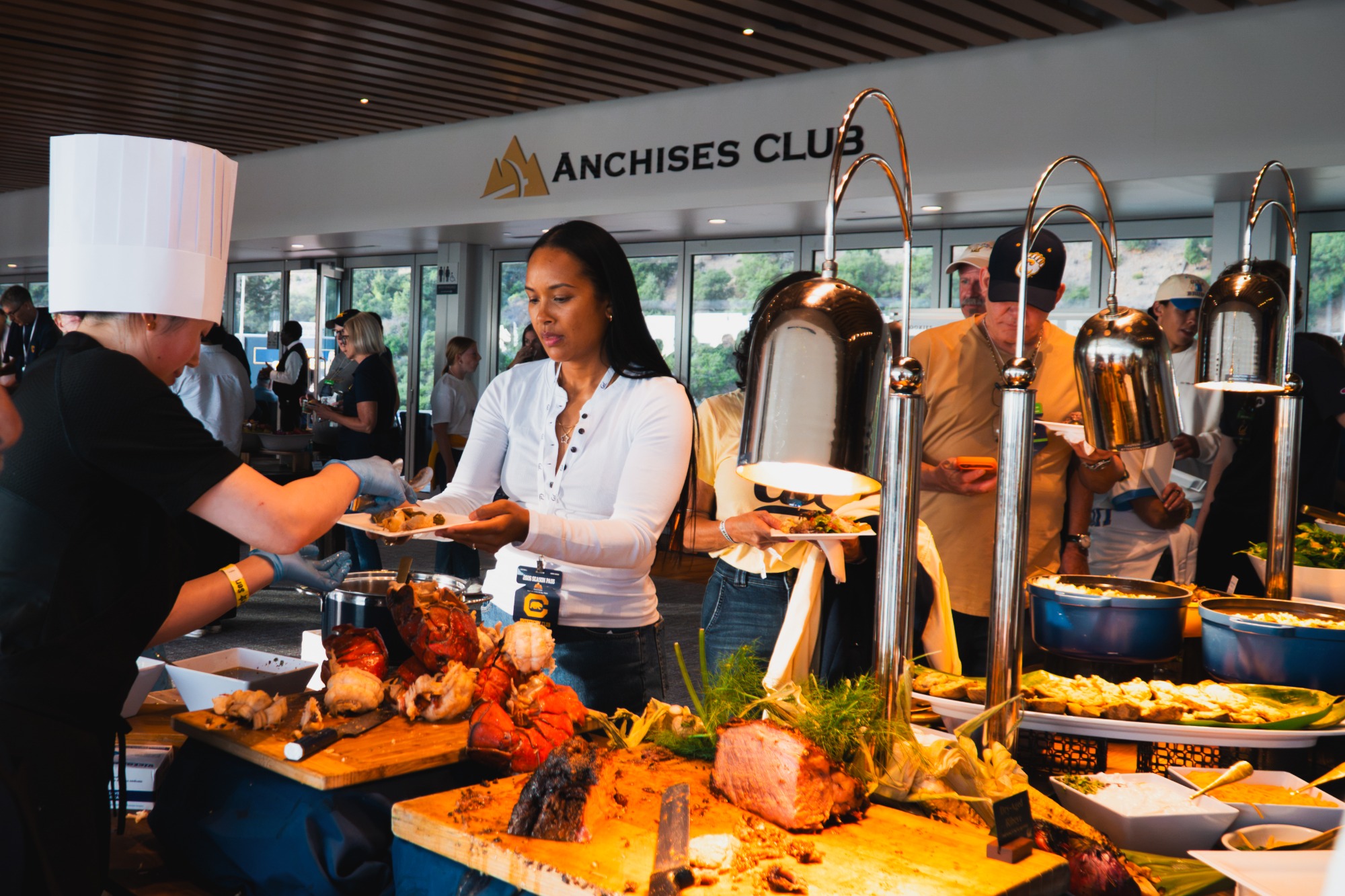 Anchises Club interior with San Francisco Bay views