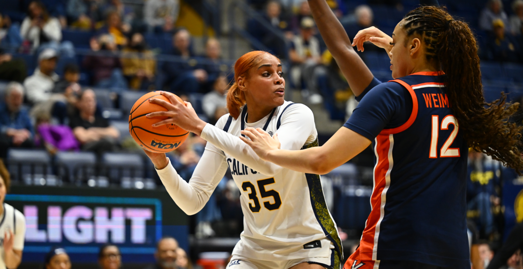 Cal WBB: Sakima Walker posts up against Virginia 2.12.26