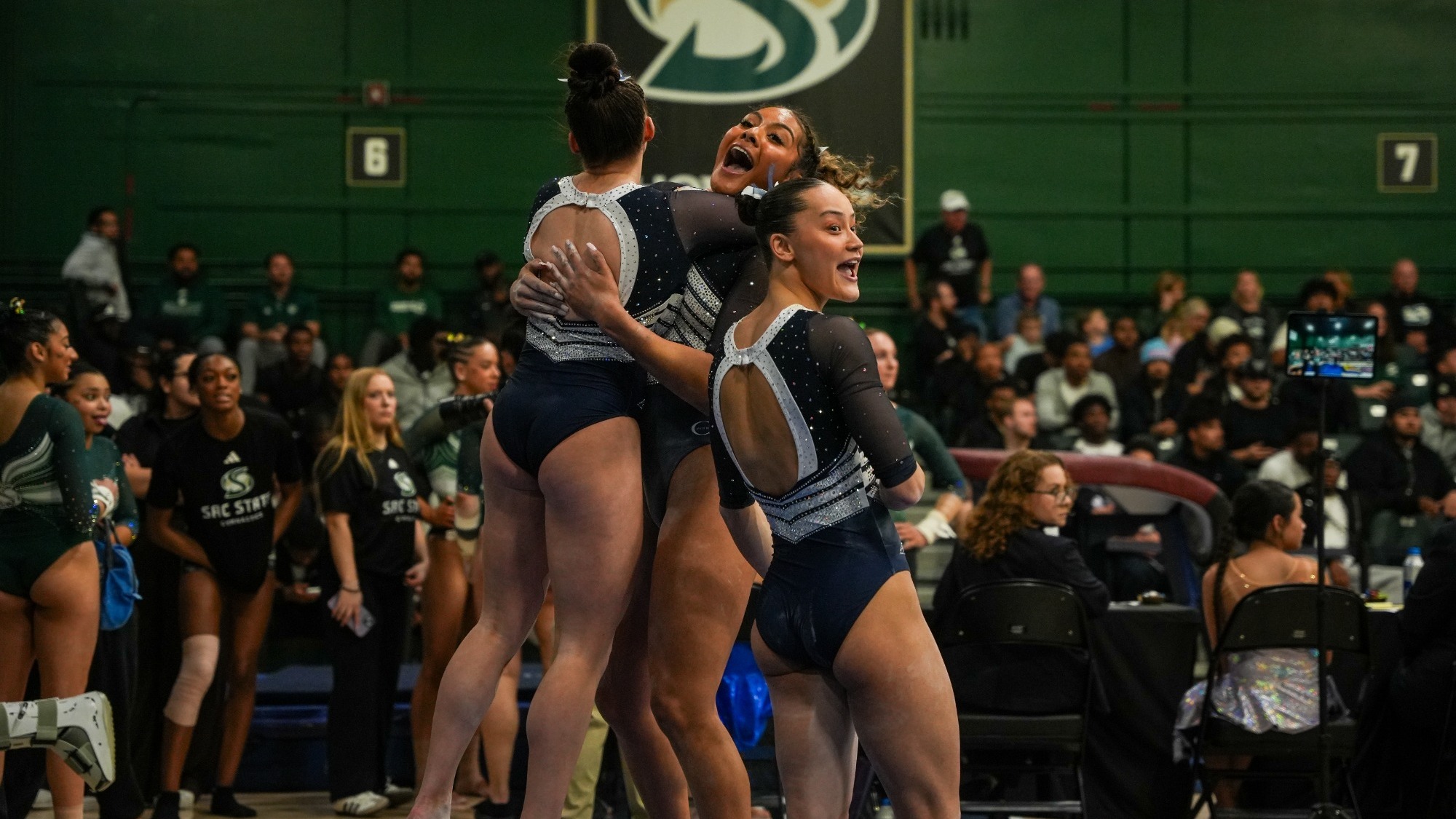 Annalise Newman-Achee, Tonya Paulsson at Sac State Tri Meet (2.27.2026)