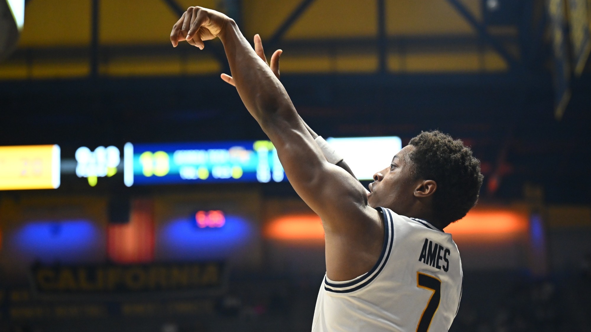 Dai Dai Ames follows through on a shot vs. Georgia Tech