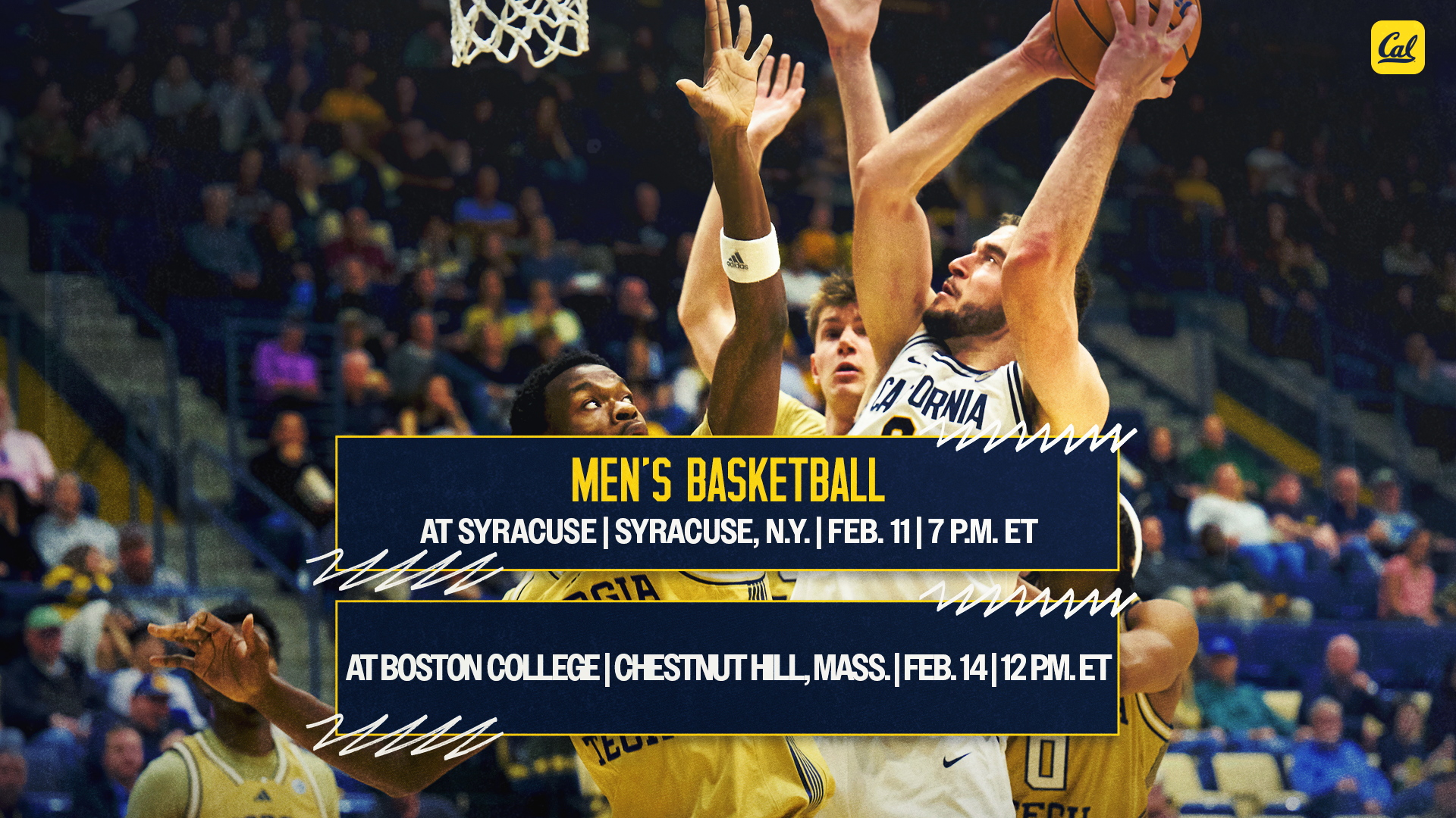 Milos Ilic goes up for a jumper vs. Georgia Tech - web preview graphic