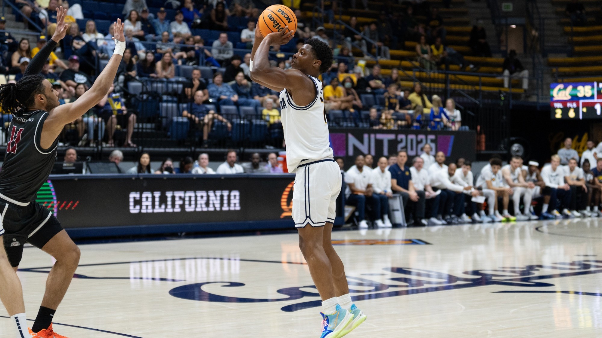 Dai Dai Ames puts up a shot vs. Saint Joseph's at Haas Pavilion