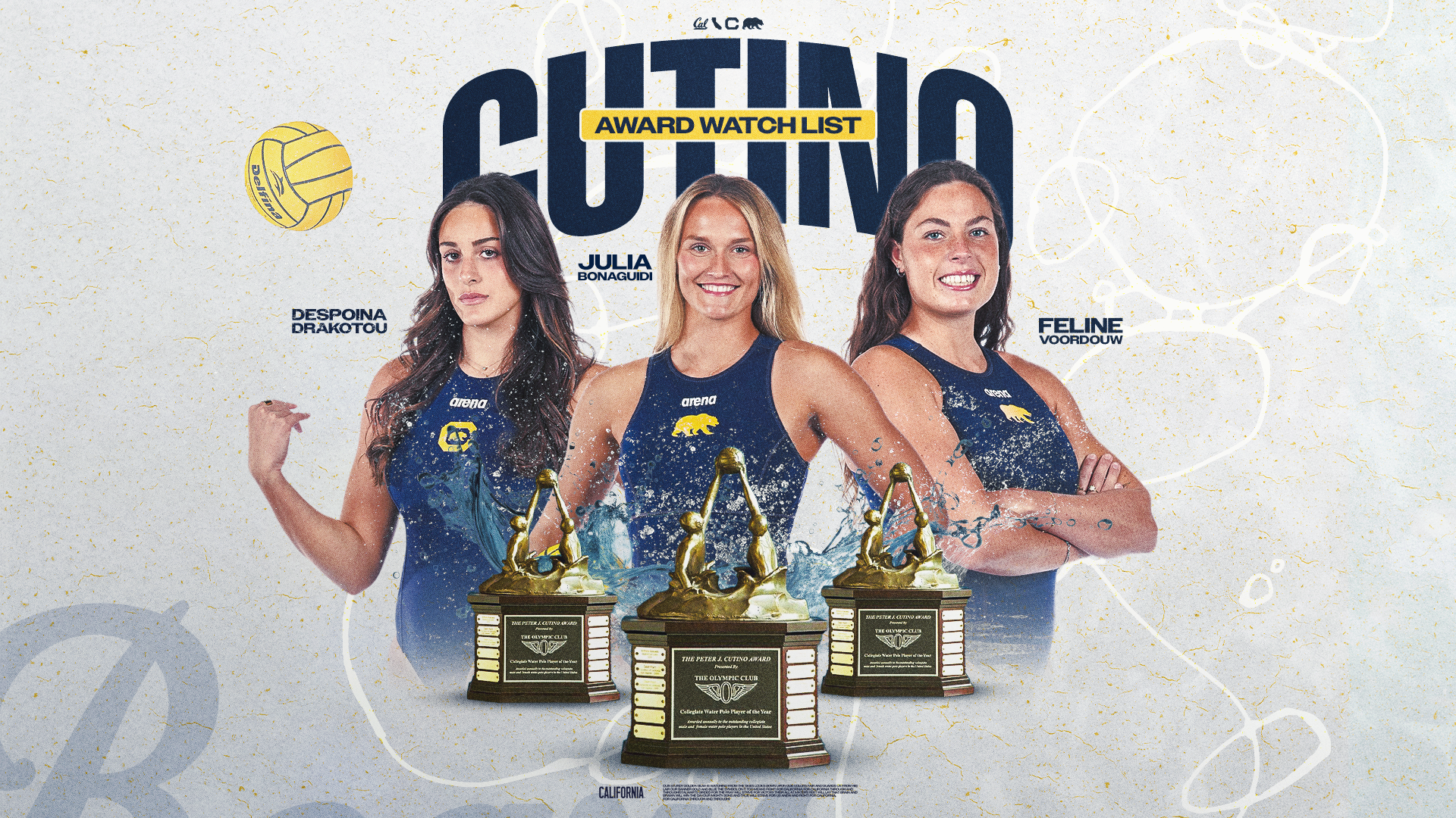 Cutino Award Watch List graphic - Despoina Drakotou, Julia Bonaguidi, Feline Voordouw