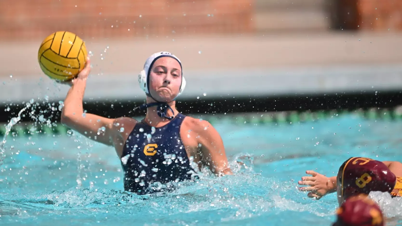 Rosalie Hassett looks to pass the ball at USC