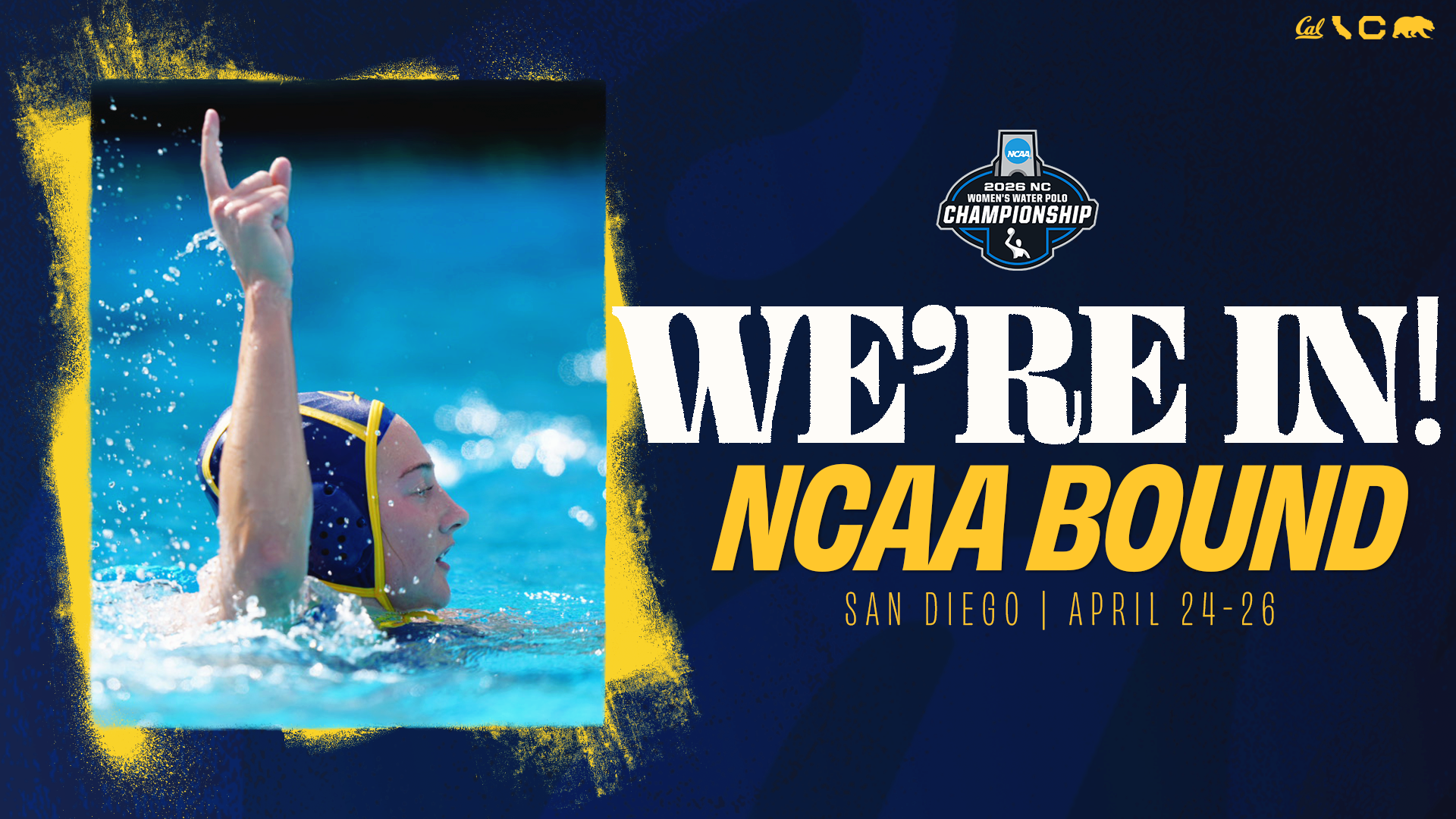 Rosalie Hassett celebrates a goal - NCAA selection graphic