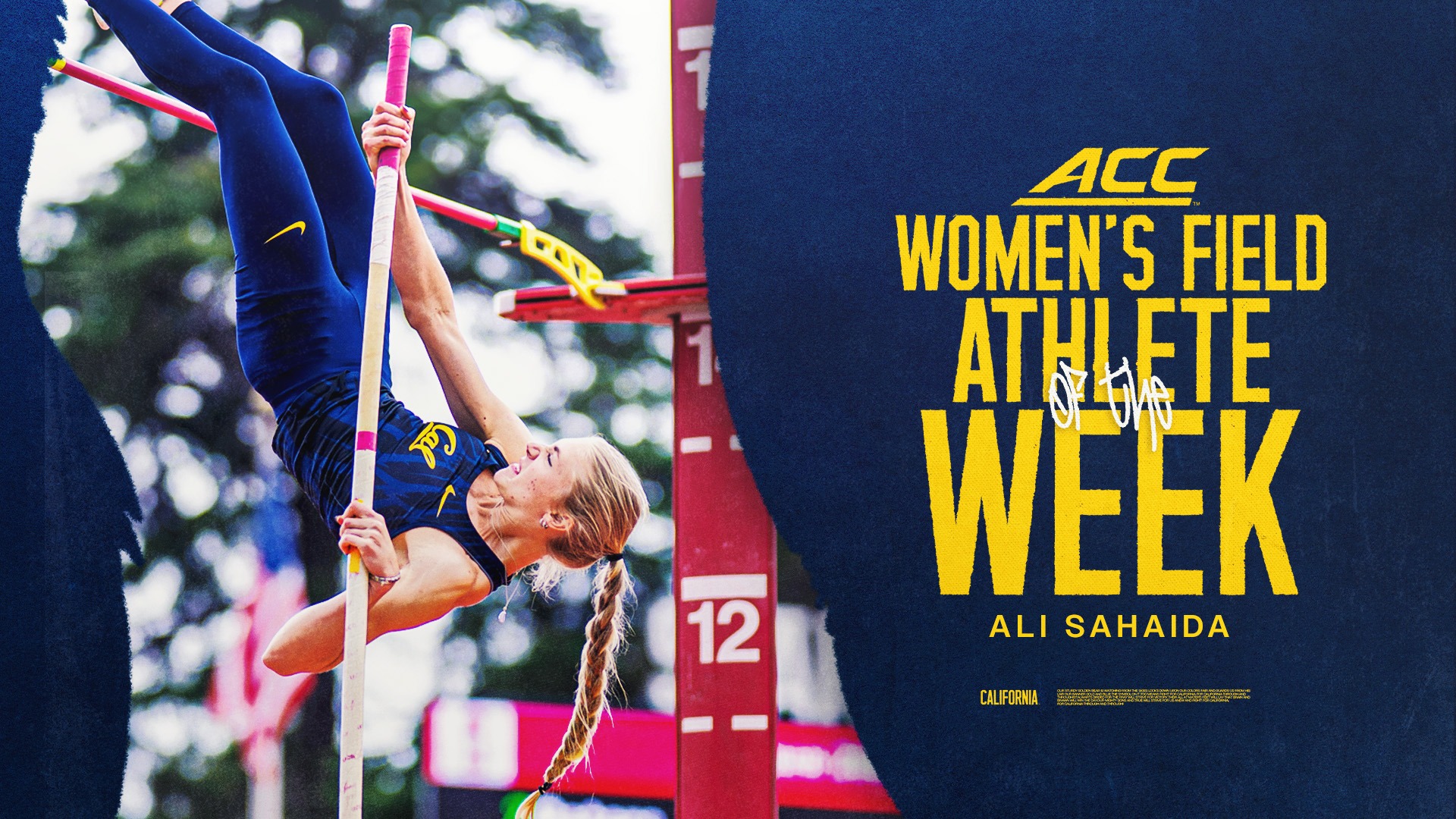 Ali Sahaida - ACC Women's Field Athlete of the Week 4.21.26