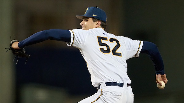 February 13, 2026; Berkeley, California, USA; NCAA Baseball; California Golden Bears vs the Santa Clara Broncos at Haas Pavilion. Mandatory credit: Robert Edwards/KLC fotos