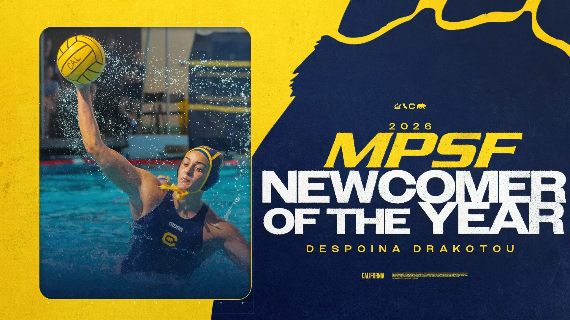 Despoina Drakotou shoots the ball - MPSF Newcomer of the Year graphic