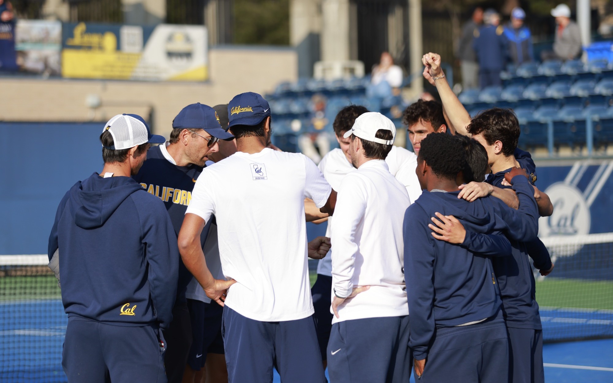 Cal Men's Tennis Huddle