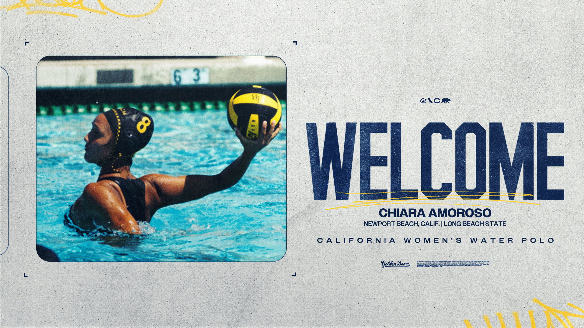 Chiara Amoroso - signed transfer addition - Cal women's water polo