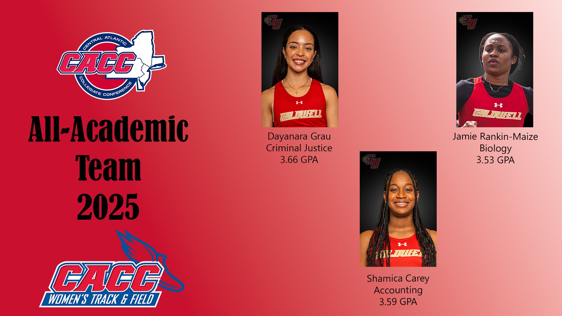Three Women’s Track and Field Student-Athletes Earn CACC All-Academic Honors