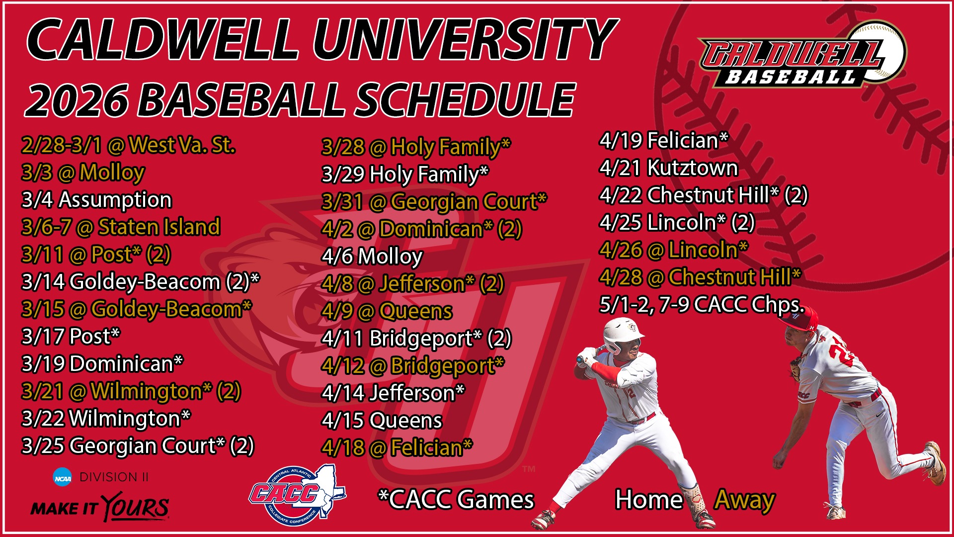 2026 Baseball Schedule Graphic