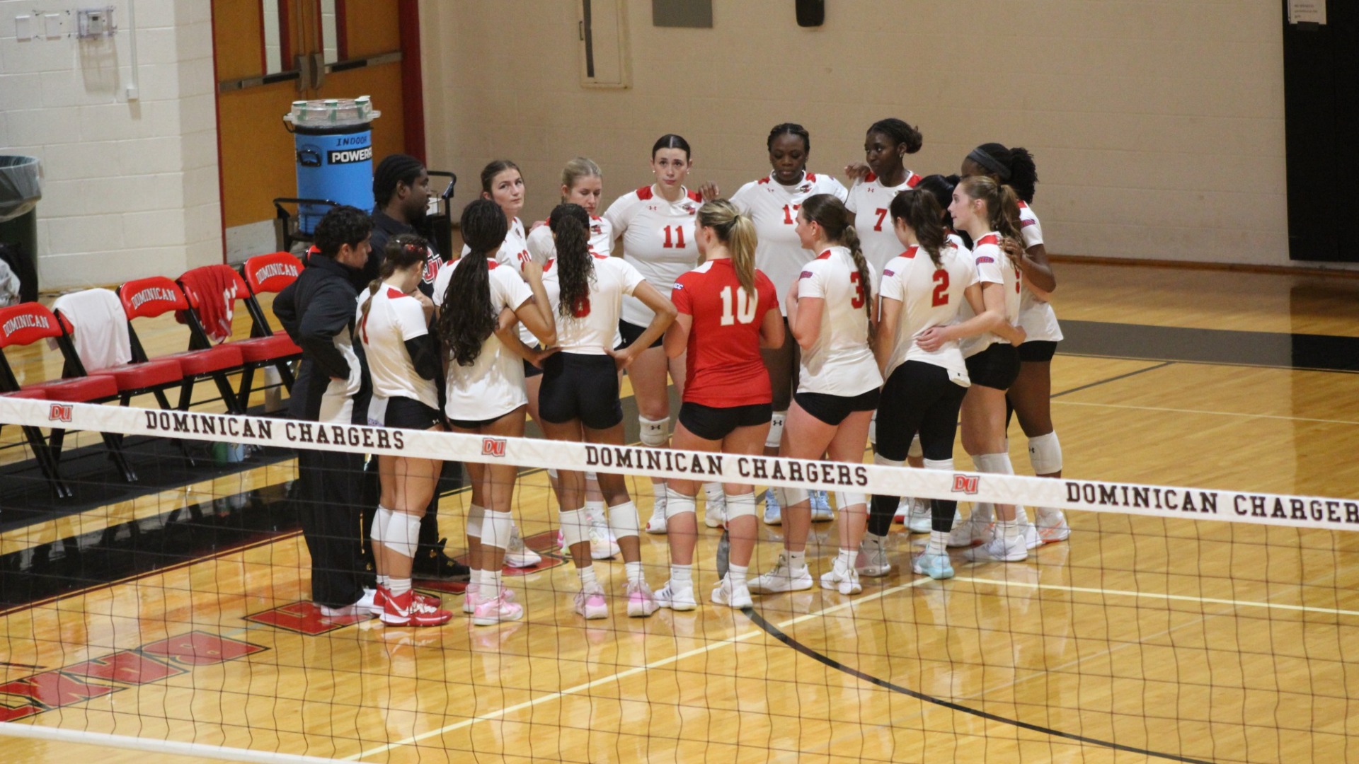VB team huddle