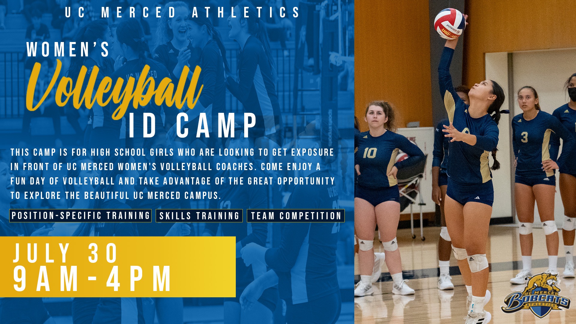 Women's Volleyball Set to Host ID Camp University of California, Merced